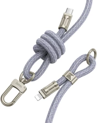 Λουράκι Λαιμού/Καλώδιο Φόρτισης Hoco USB-C to Lightning Μπλέ 1.8m