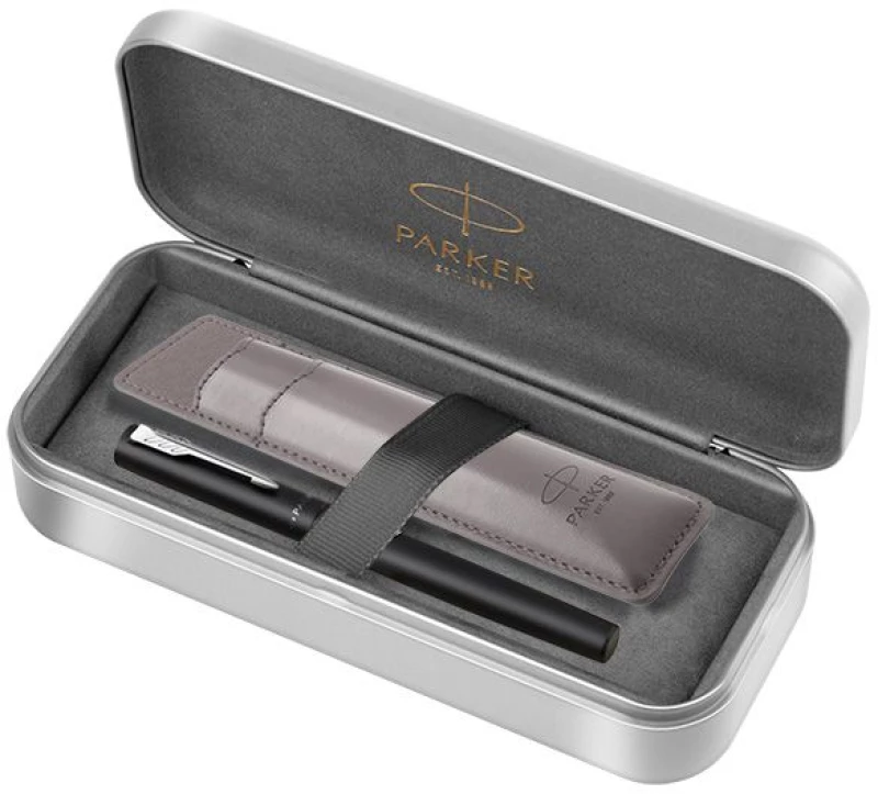 PARKER VECTOR XL BLACK CT RBALL+POUCH 756523
