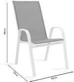 Τραπεζαρία Valor-Calan σετ 5τεμ  μέταλλο-textilene καφέ 110x60x70εκ