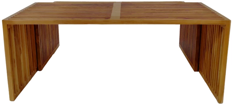 Τραπέζι Tinnie  σετ 2τεμ teak ξύλο σε φυσική απόχρωση