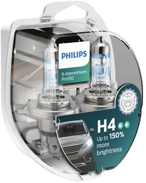 Philips H4 X-treme Vision Pro150 12V 55W 2τμχ 12342XVPS2