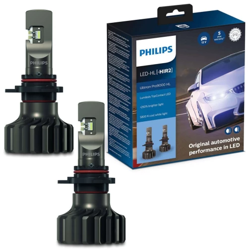 Philips Led Ultinon Pro9000 HIR2 12V 5800K +250% (5 Έτη* Εγγύηση Philips) σετ 2 τμχ 11012U90CWX2 11012U90CWX2