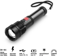 Επαναφορτιζόμενος Φακός Retlux RPL 403 500 Lumens Απόσταση Δέσμης: 250m Αυτονομία: 7h Βάρος: 9226gr IP44 Αλουμινίου