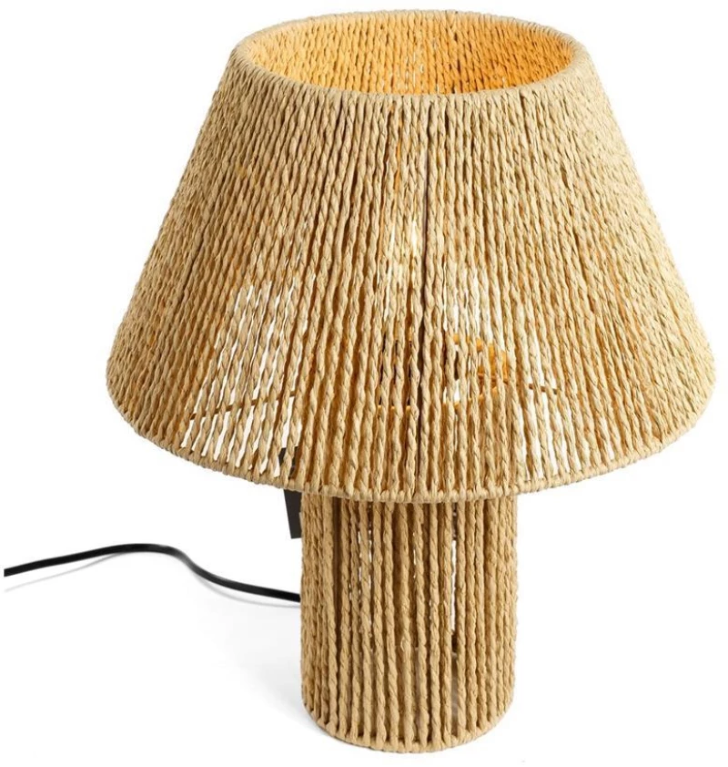 Φωτιστικό επιτραπέζιο, rattan Υ30xØ35εκ.