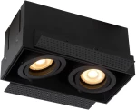 Lucide TRIMLESS - Recessed spotlight - 2xGU10 - Black - 09925/02/30