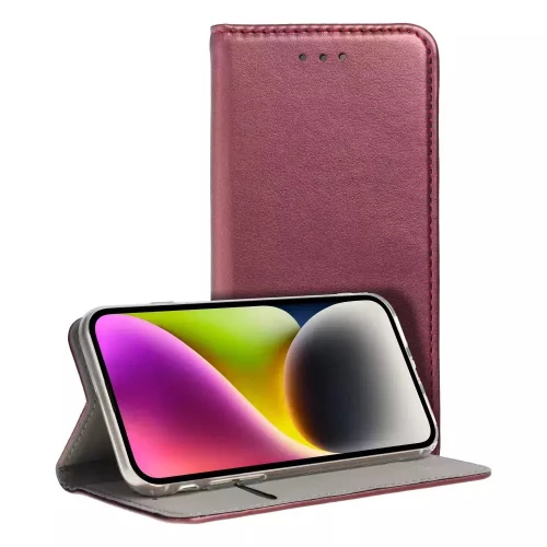 TechWave Smart Leather case for Xiaomi Redmi 12C / Redmi 11A / Poco C55 burgundy