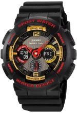 Ψηφιακό/αναλογικό ρολόι χειρός - Skmei - 2118 - Black/Gold/Red