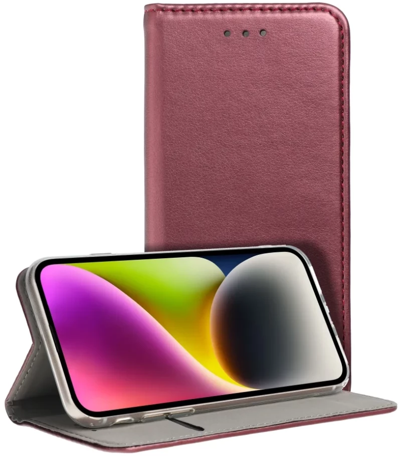 TechWave Smart Leather case for Samsung Galaxy A35 5G burgundy