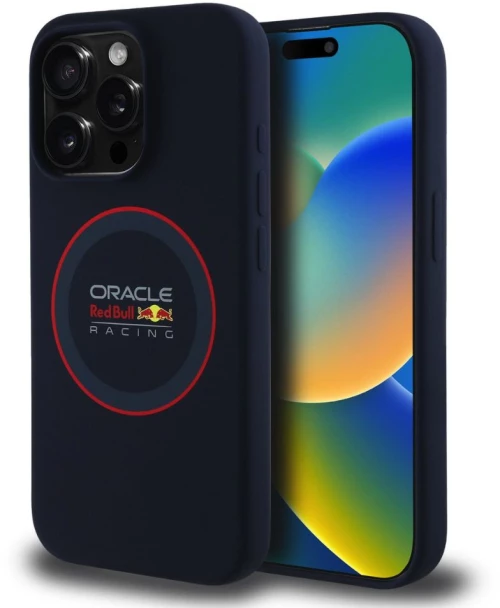 Red Bull Θήκη Silicone Red Ring MagSafe iPhone 15 Pro Max Navy