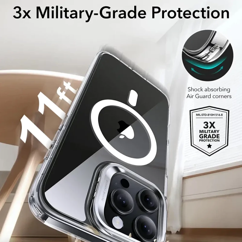 ESR Θήκη Classic Hybrid HaloLock Kickstand iPhone 16 Pro Clear/Black