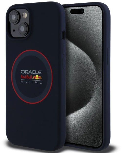 Red Bull Θήκη Silicone Red Ring MagSafe iPhone 15 Navy