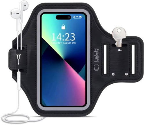 Tech-Protect M4 Θήκη Μπράτσου για Κινητό Universal Sport Armband Black