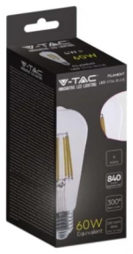 V-TAC Λάμπα LED για Ντουί E27 και Σχήμα ST64 Θερμό Λευκό 840lm
