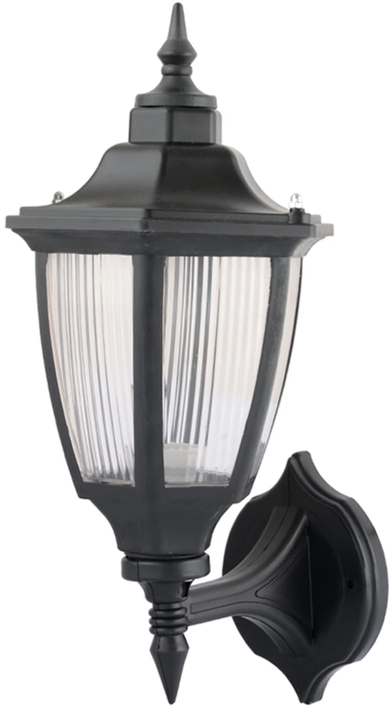 GLOBOSTAR® ENGLAND 202-0011 VINTAGE WALL LIGHT 1 X E27 IP44 - BLACK PLASTIC -  L20 X W20 X Υ30CM