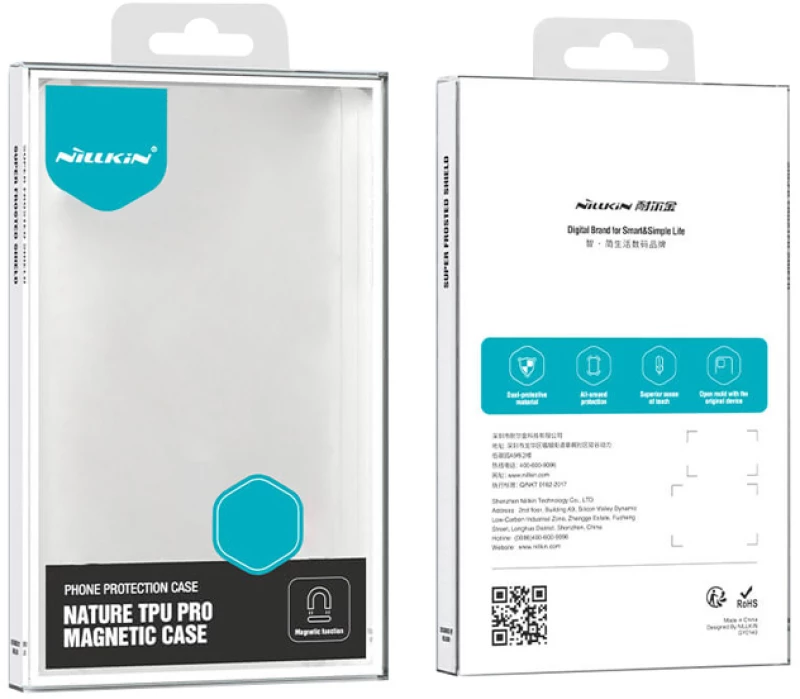 NILLKIN θήκη Nature TPU Pro Magnetic για iPhone 16, διάφανη-μπλε