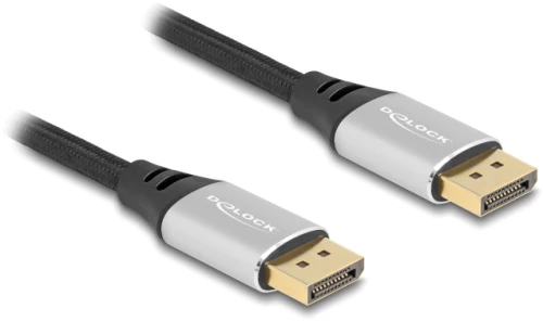 DELOCK καλώδιο DisplayPort 2.1 80634, 16K/60Hz, 40 Gbps, 2m, μαύρο