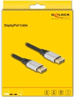 DELOCK καλώδιο DisplayPort 2.1 80634, 16K/60Hz, 40 Gbps, 2m, μαύρο