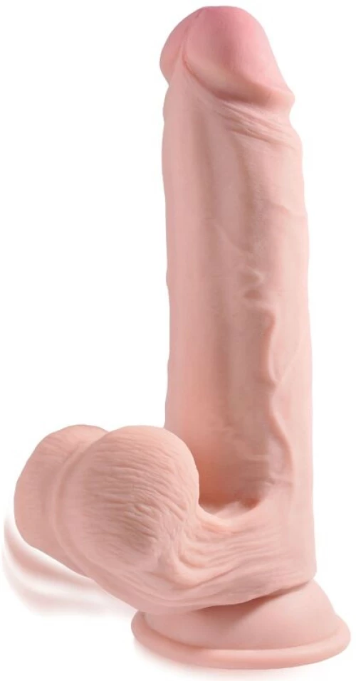 King Cock Triple Density Ρεαλιστικό Dildo με Όρχεις και Βεντούζα Flesh 15cm - ( Κωδικός Προϊόντος : D-230588 )