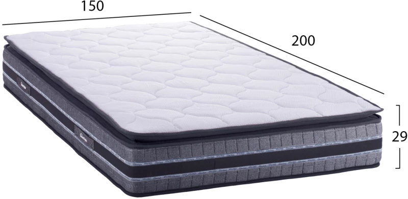 ΣΤΡΩΜΑ DREAMTOPIA FRANKLIN HM657.150 BONNELL SPRING ΜΕ ΑΝΩΣΤΡΩΜΑ 150x200x29Y εκ.