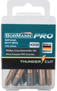 Μύτη Σταυρού PRO Tιτανίου PH1 50mm 10 Τεμ Bormann PH2