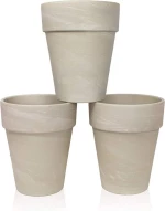 Κλασική Πήλινη Γλάστρα Πολύ Απαλό γκρι 26 cm x 32 cm