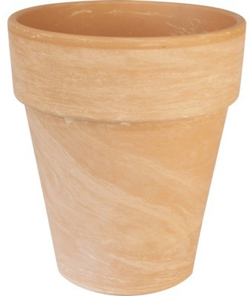 Κλασική Πήλινη Γλάστρα Teracota Επιμαρμαρωμένο 21 cm x 25 cm