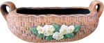 Κεραμική Ζαρντινιέρα Με Λουλούδια 16cm×38cm Λευκό