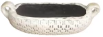 Κεραμική Ζαρντινιέρα Με Λουλούδια 16cm×38cm Λευκό