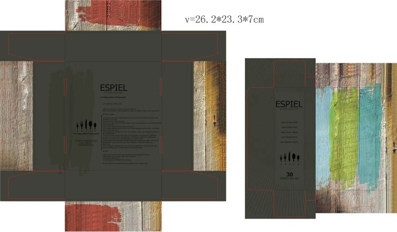 Κουτί για μαχαιροπίρουνα 30 τεμαχίων 25x8x28 εκ