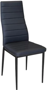 Jetta καρέκλα pvc μαύρο με βαφή μαύρη