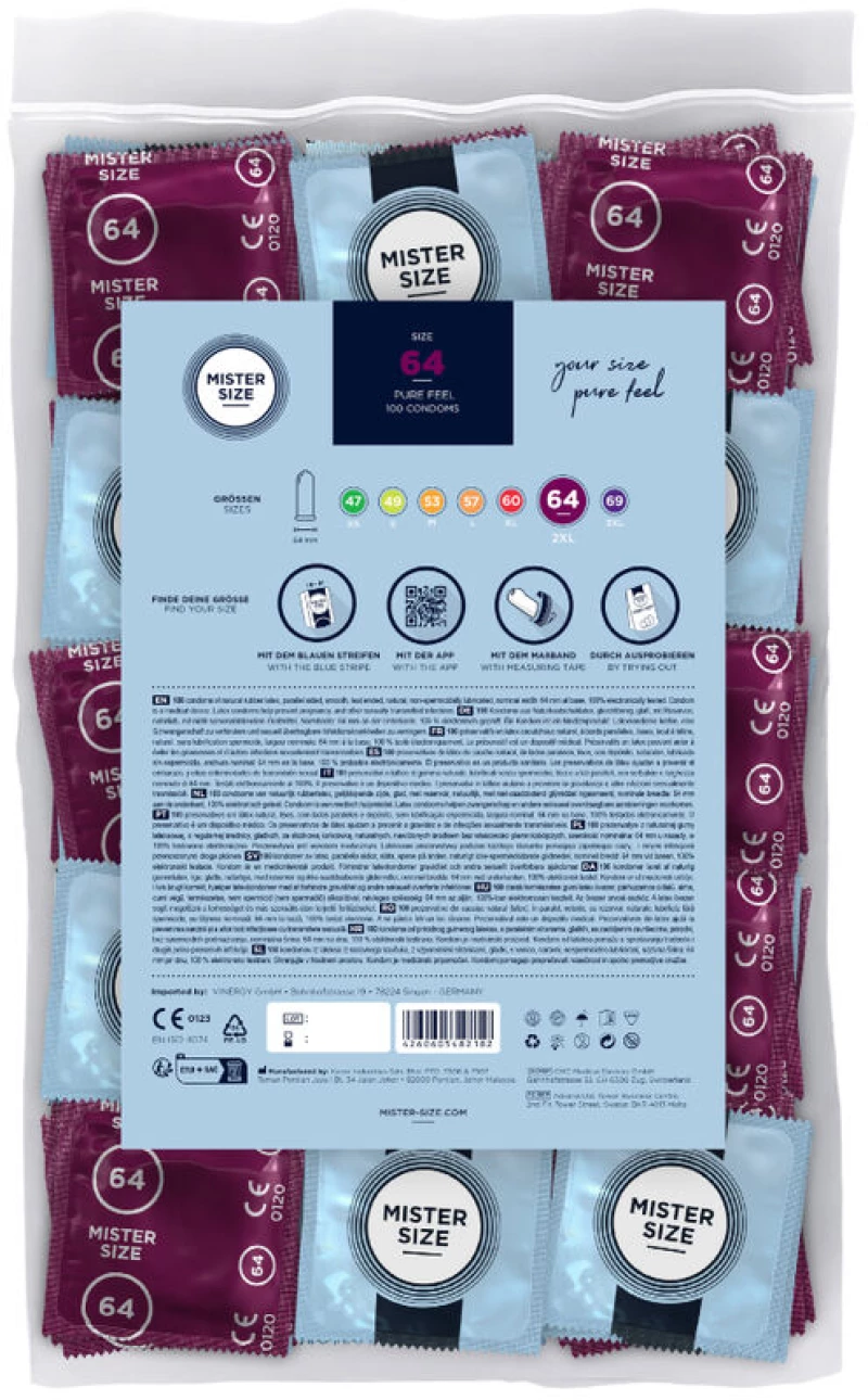 MISTER  - CONDOMS   64 MM (100 UNITS) - ( Κωδικός Προϊόντος : D-242303 )