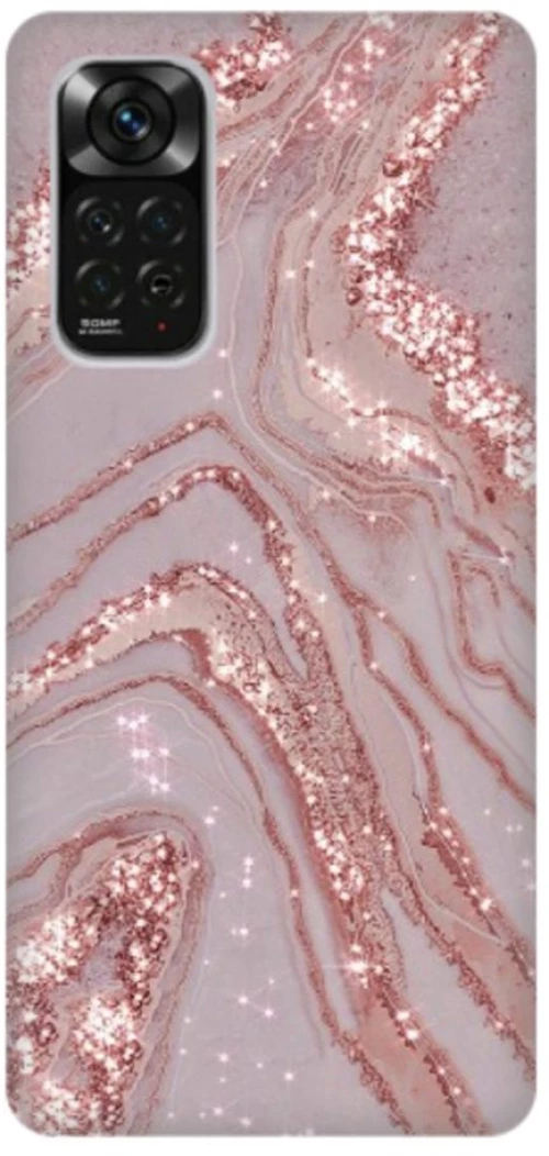 Marble Silicone case Θήκη για Xiaomi Redmi Note 11 4G pink