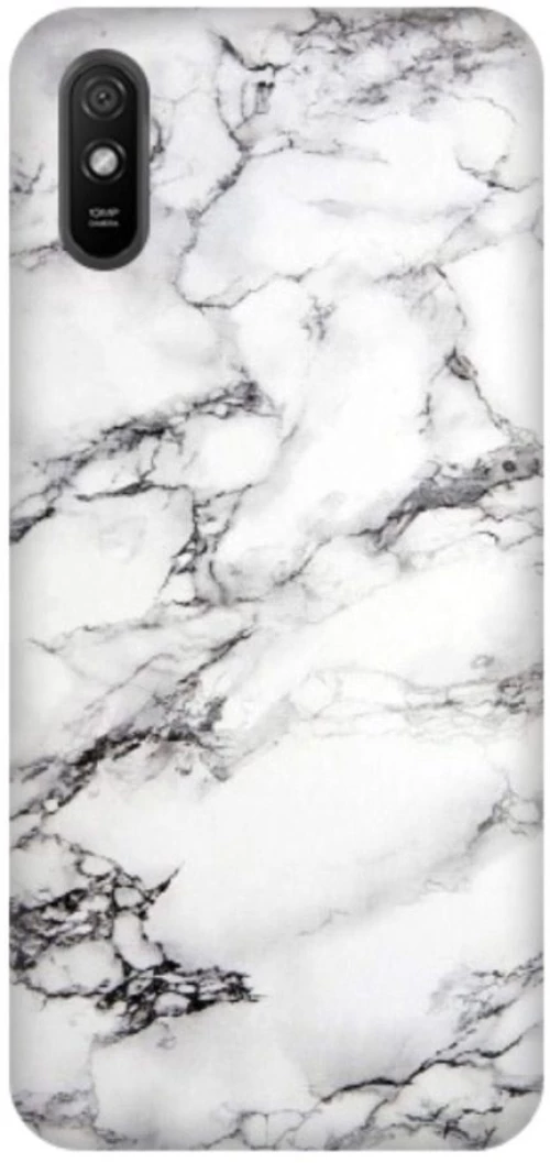 Marble Silicone case for Xiaomi Redmi 9A white