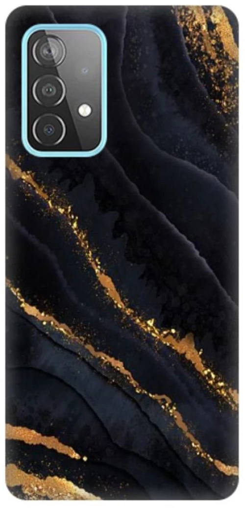 Marble Silicone case Θήκη για Samsung Galaxy A52s / A52 5G / A52 4G black-gold