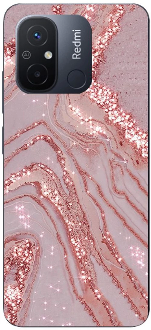 Marble Silicone case θήκη για Xiaomi Redmi 12C pink