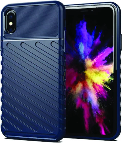 Θήκη Thunder Case Flexible Tough Rugged Cover TPU Θήκη για iPhone XS / iPhone X blue