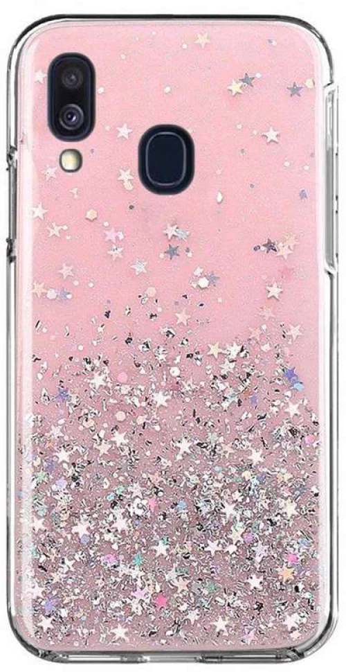 θήκη Star Glitter Shining Cover Samsung A20e pink*