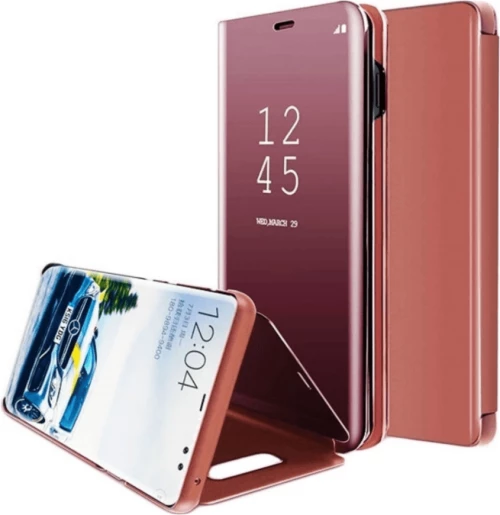 Clear View Case cover Θήκη για Samsung Galaxy A42 5G rosegold**