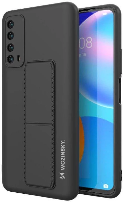 Wozinsky Kickstand Case flexible silicone cover with a stand Huawei P Smart 2021 black*