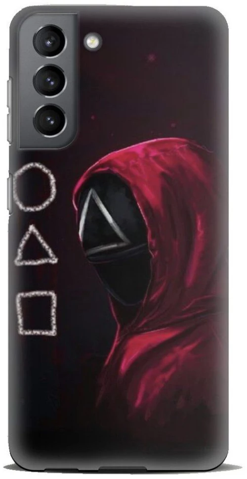 Squid Game Silicone case Θήκη για Samsung Galaxy S21+ Plus black-red