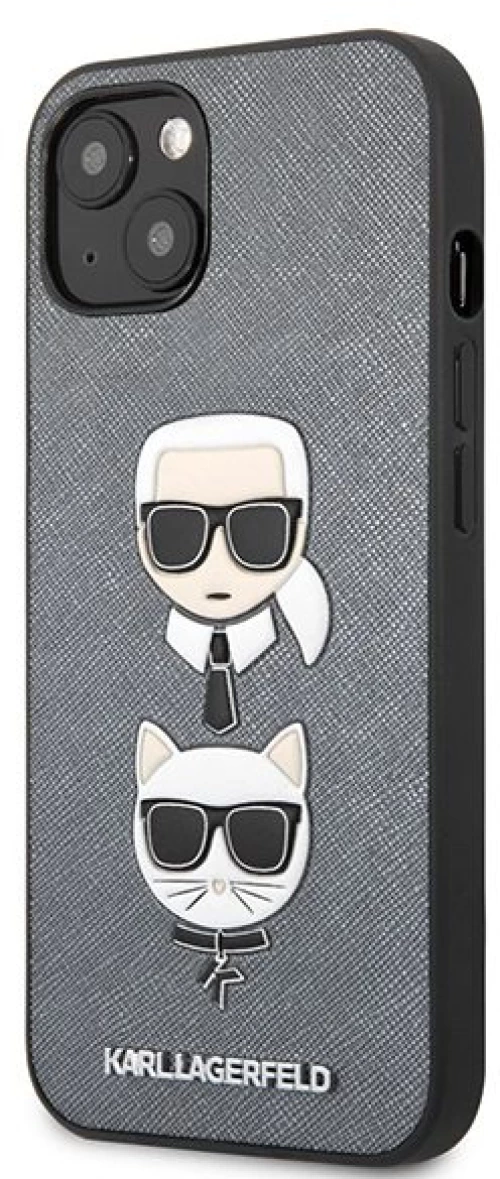 Karl Lagerfeld KLHCP13MSAKICKCSL Apple iPhone 13 PU Saffiano K/C Heads grey*
