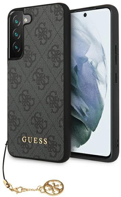 Guess GUHCS22SGF4GGR Samsung Galaxy S22 gray / gray hardcase 4G Charms Collection