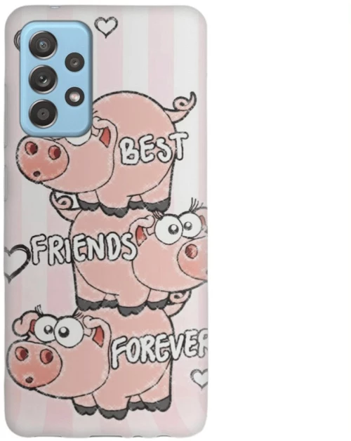 Friends Silicone case Θήκη για Samsung Galaxy A72 pink