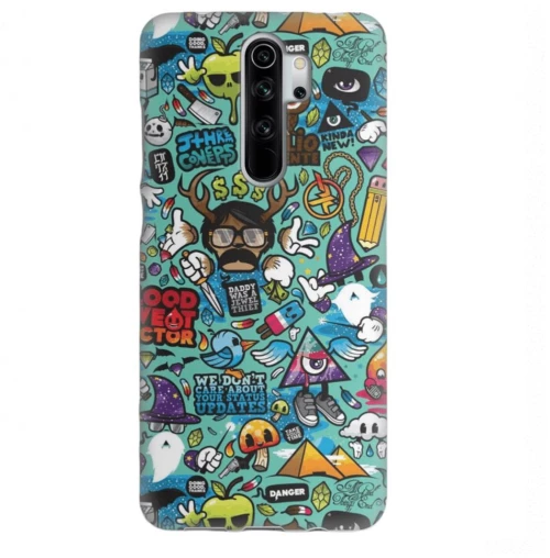 Comic Silicone case for Xiaomi Redmi 9 green