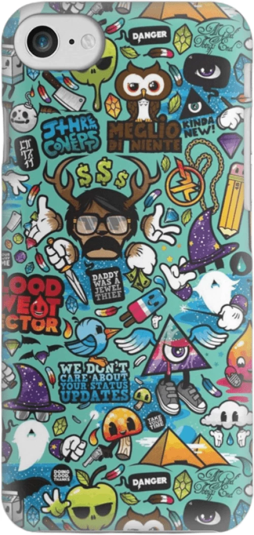 Comic Silicone case Θήκη για Iphone 7 / 8 / SE 2020/SE 2022 green