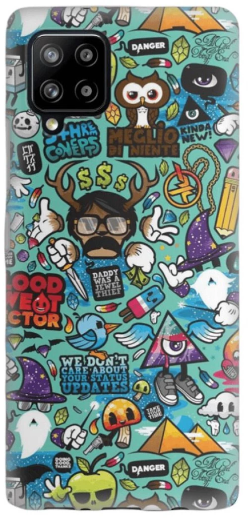 Comic Silicone case Θήκη για Samsung Galaxy A22 4G green