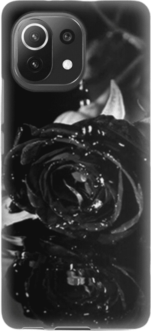 Black Rose Silicone case Θήκη για Xiaomi Mi 11 Lite / 11 Lite NE