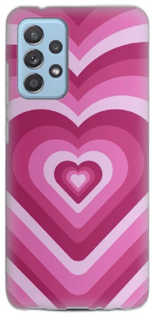 Hearts Silicone case Θήκη για Samsung Galaxy A32 4G pink