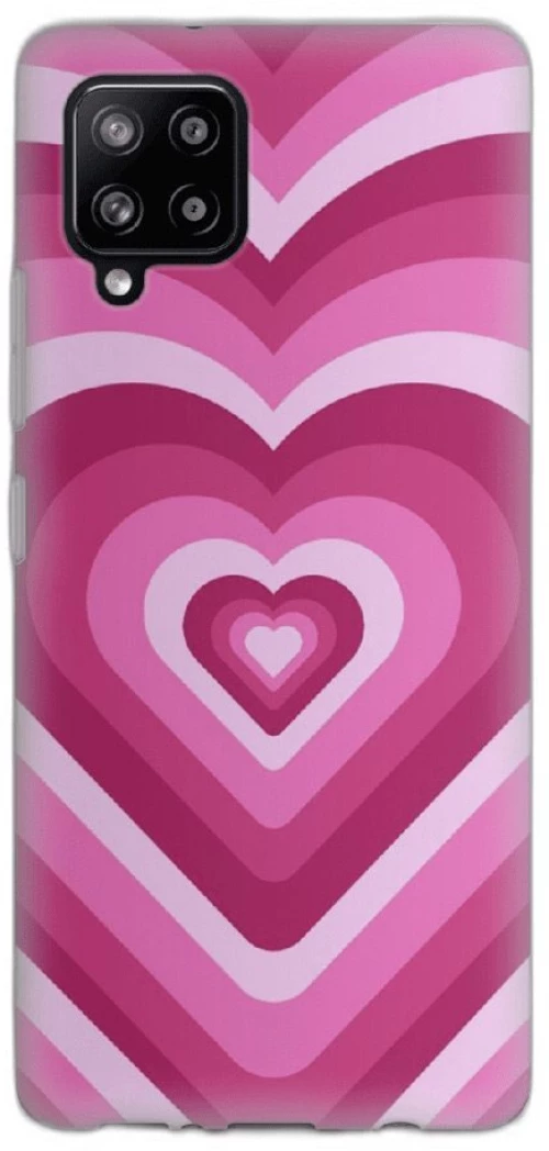 Hearts Silicone case Θήκη για Samsung Galaxy A12 pink