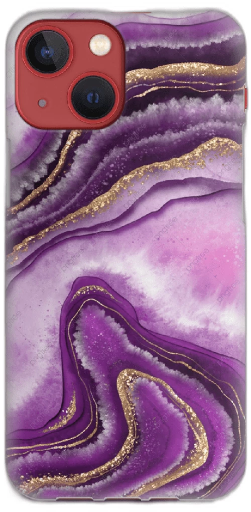 Marble Silicone case Θήκη για Iphone 13 Mini purple